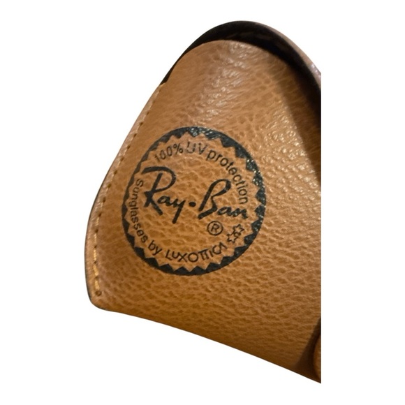 Ray-Ban Brown Leather Glasses Case - Picture 3 of 3